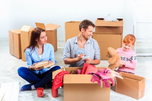 Fragile household items carefully wrapped for packing services in Oakleighpark