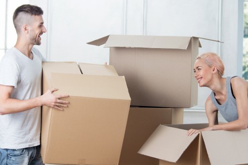 Organized boxes prepared for long-term storage