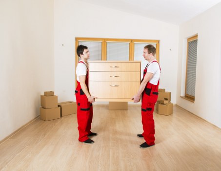 Family belongings neatly packed for household storage